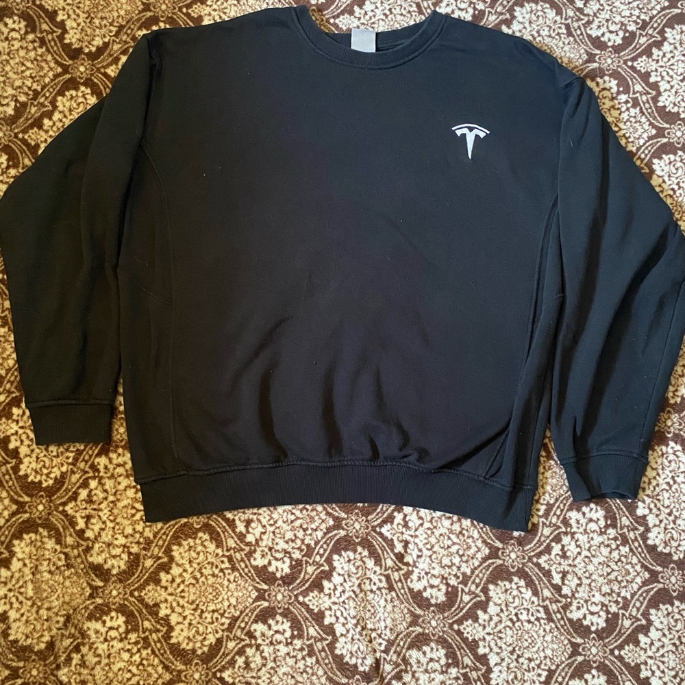 Tesla Men's Black Crewneck Sweater